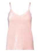 Hunkemöller Cami Rib Velours Vneck Lace Rosa