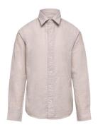 Jack & J S Jjelinen Blend Shirt Ls Sn Jnr Beige