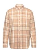 GANT Relaxed Checked Flannel Bd Shirt Beige