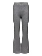 Lindex Trousers Flare Lurex Rib Svart