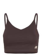 New Balance Linear Heritage Soft Bra Top Brun