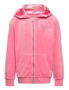 Lindex Hoodjacket Velour Rosa