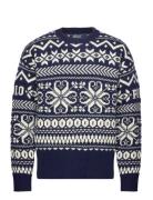 Polo Ralph Lauren Snowflake Wool-Blend Sweater Marinblå