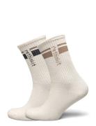 Rethinkit Rethinkit Striped Crew Sock 2 Pack Beige