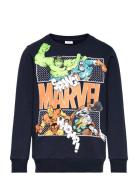 Name It Nkmfinnegan Marvel Sweat Unb Mar Marinblå