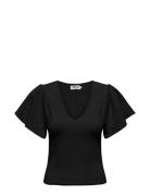 ONLY Onlkendra Ss V-Neck Knt Svart