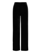 Mango Velvet Wideleg Trousers Svart