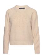 French Connection Jolee Pearl Long Sleeve Crew Beige