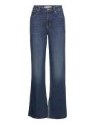 Mango Medium-Rise Straight Jeans With Slits Blå