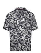 Tommy Hilfiger Bowling Shirt Print Svart