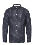 Anerkjendt Akleif L/S Check Shirt Marinblå