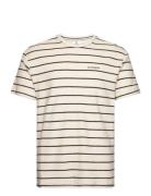 Anerkjendt Akkiikki S/S Frotte Stripe Tee Kräm