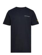 Lyle & Scott Script Embroidered T-Shirt Marinblå