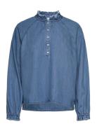 Dante6 D6Leah Denim Boho Blouse Blå