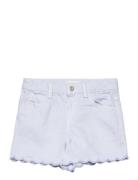 Mango Shorts With Wavy Hem Blå