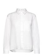 Mango Linen 100% Shirt Vit