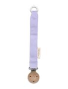 Filibabba Pacifier Holder Gots - Fresh Violet Lila