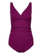 Speedo Womens V Neck Maternity U Back Lila