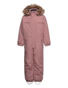 Color Kids Coverall W. Fake Fur Rosa