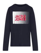 Jack & J S Jjecorp Logo Tee Play Ls O-Neck Noos Jnr Marinblå