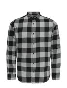 ONLY & SONS Onsgudmund Ls Checked Shirt Grå