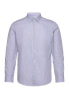 Mango Regular-Fit Cotton Striped Shirt Blå