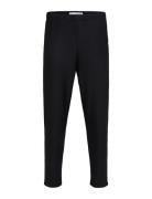 Selected Homme Slhstraight196-Plisse Trouser Ex Svart