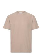 Selected Homme Slhrelax-Plisse Tee Ex Beige