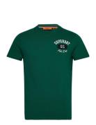 Superdry Emb Superstate Ath Logo Tee Grön