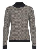 Object Objray L/S Knit Pullover Aop Noos Svart