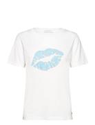 Coster Copenhagen T-Shirt With Kissing Lips - Mid Sle Vit