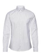 Lindbergh Striped Superflex Oxford L/Sstriped Superflex Oxford L/S Grö...