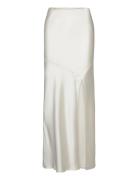 Gina Tricot Satin Maxi Skirt Kräm