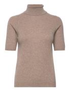 Davida Cashmere Turtleneck T-Shirt Beige