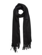 Mango Fringed Edge Scarf Svart