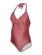 Mamalicious Mlmolly Halter Padded Swimsuit 2F Rosa