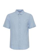 Casual Friday Cfaksel Ss Linen Mix Shirt Blå