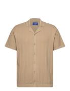 Jack & J S Jorvalencia Structure Knit Ss Polo Sn Beige