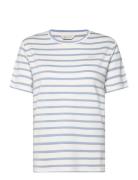 GANT Striped Ss T-Shirt Blå