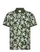 GANT Palm Lei Print Ss Polo Khaki Green