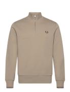 Fred Perry Half Zip Sweatshirt Beige