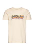 Jack & J S Jortampa Fastrunner1 Tee Ss Crewneck Jnr Kräm