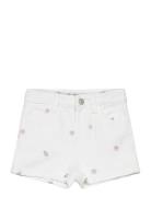 Mango Printed Denim Shorts Vit