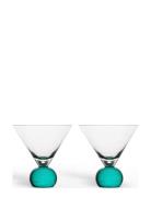 Glass Spice 2Pcs/Set Home Tableware Glass Cocktail Glass Green Byon