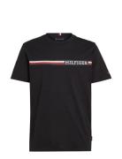 Tommy Hilfiger Chest Stripe Tee Svart