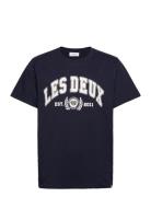 Les Deux University T-Shirt Marinblå