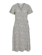 Vila Vilovie S/S Wrap Midi Dress/Su - Beige