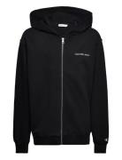 Calvin Klein Inst. Logo Relaxed Zip-Through Svart