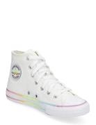 Converse Ctas Hi White/White/Chaos Fuschia Vit