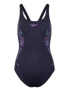 Speedo Womens Placement Muscleback Marinblå